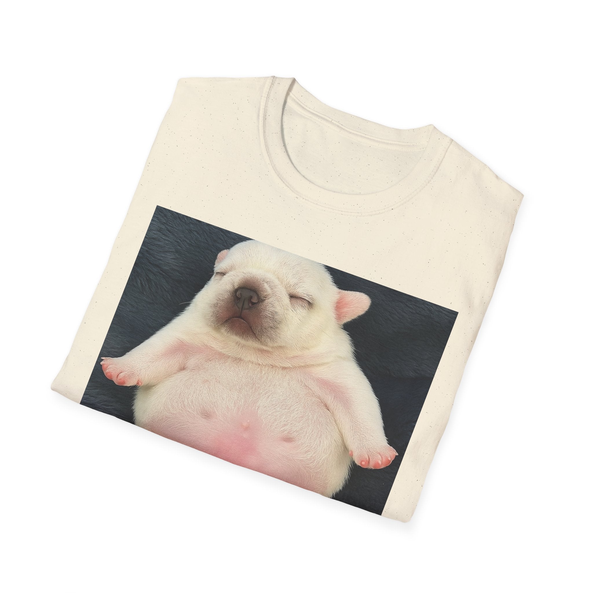 PIBBLE T SHIRT - 'Wash My Belly!' Unisex Softstyle T-Shirt, Perfect Gift for Dog Lovers, Funny Animal Shirt, Cute Pet Apparel, Casual Wear